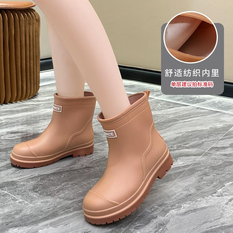 Neue modische Regenstiefel für Damen Geeignet für Outdoor-Bekleidung Rutschfeste Regenstiefel für Damen Outdoor Wasserdichte Schuhe