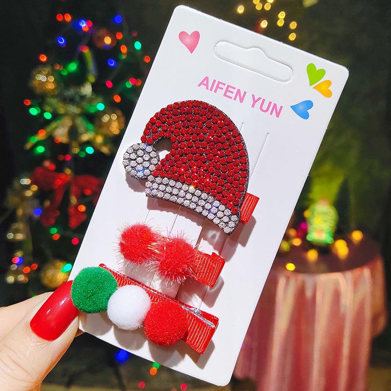 

Christmas Antler & Snowman Hair Clips for Girls - Festive Hairpins for Kids