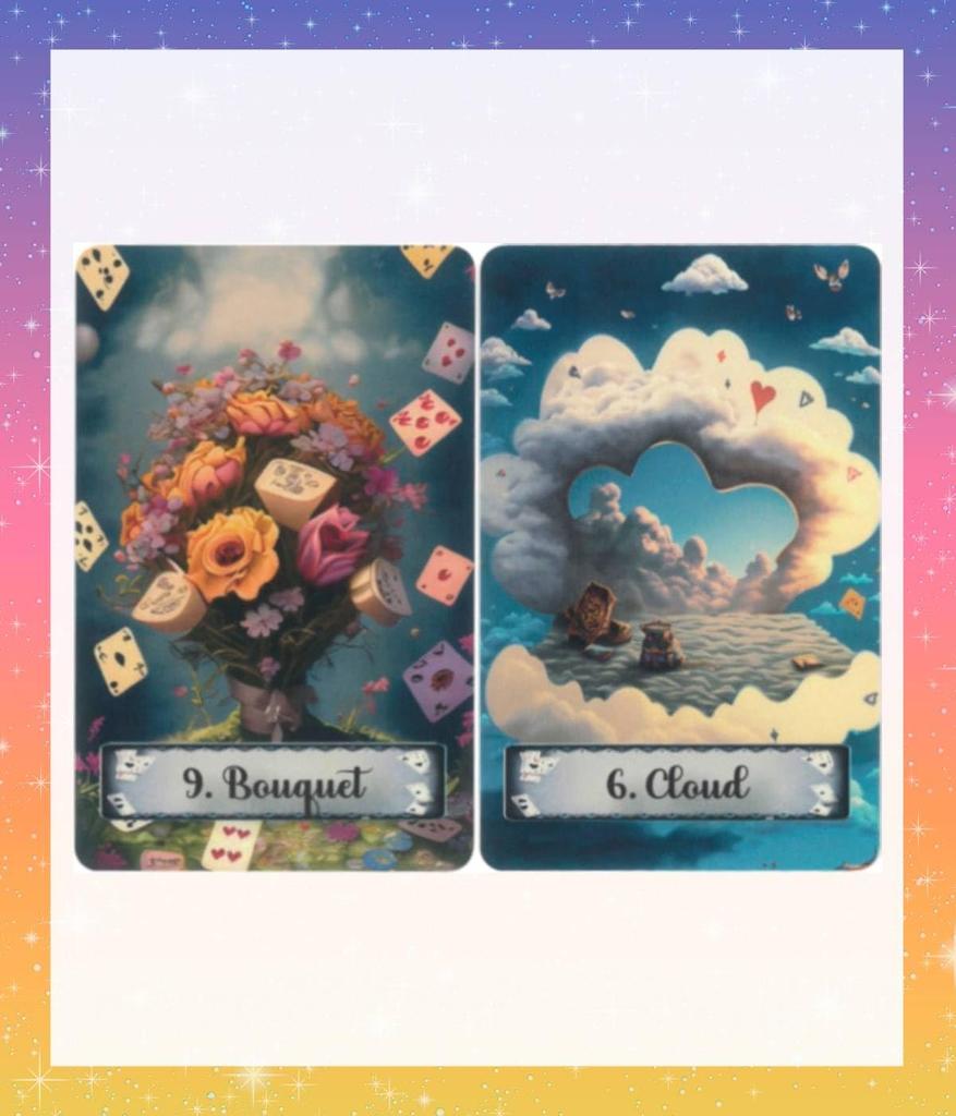 [Japanese] Wonderland Lenormand Cards with Dedicated Pouch, Lenormand Cards, Tarot Cards, Fortune Telling, Pocket Size [Authentic]