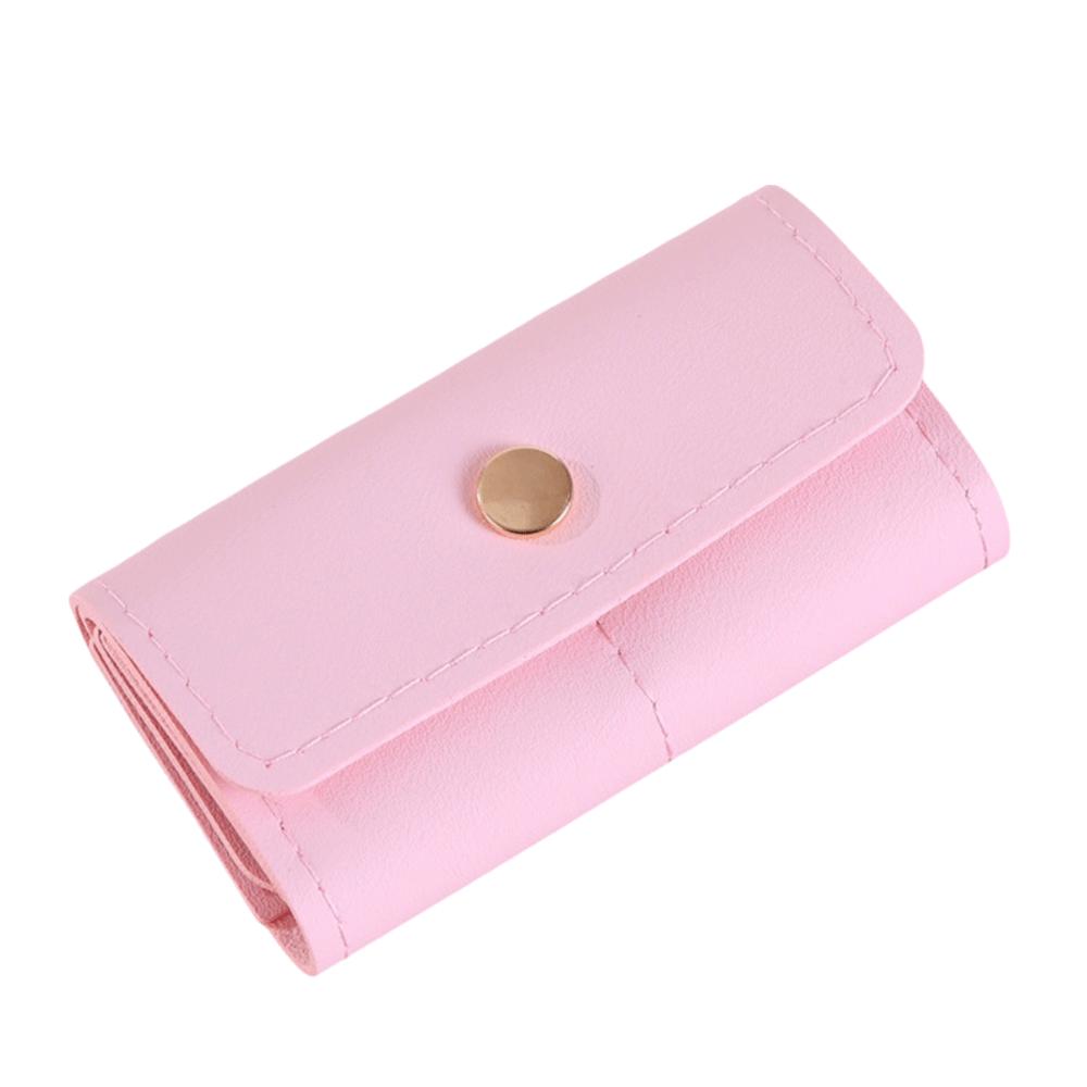 PU Portable Jewelry Roll Bag Wear-Resistant Portable Earrings Organizer  Necklace