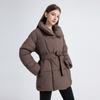 Women's Mid-Length Down Cotton Jacket - 2025 Winter European & American Style, Padded Outerwear