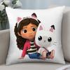 Federa Cuscino Gatti Casa delle Bambole di Gabby per Bambini Copricuscini Corti in Peluche Decorazione Divano Regalo Casa Stampa Double-Sided Federa Cuscino