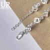 925 Sterling Silver Square Zircon Bracelet Fashionable Wedding Jewelry