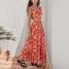Women's Yellow Sleeveless Maxi Dress V Neck Flowy Summer Long Dress