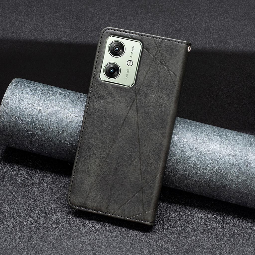 For Motorola Moto G54 5G Cover Imprinted PU Leather Wallet Cell Phone Case