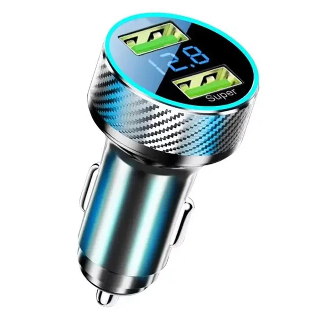 

Адаптер быстрой зарядки 300 Вт 2 порта USB Автомобильное зарядное устройство Светодиодный цифровой дисплей Для IPhone IPad Oneplus OPPO Автомобильный аксессуар