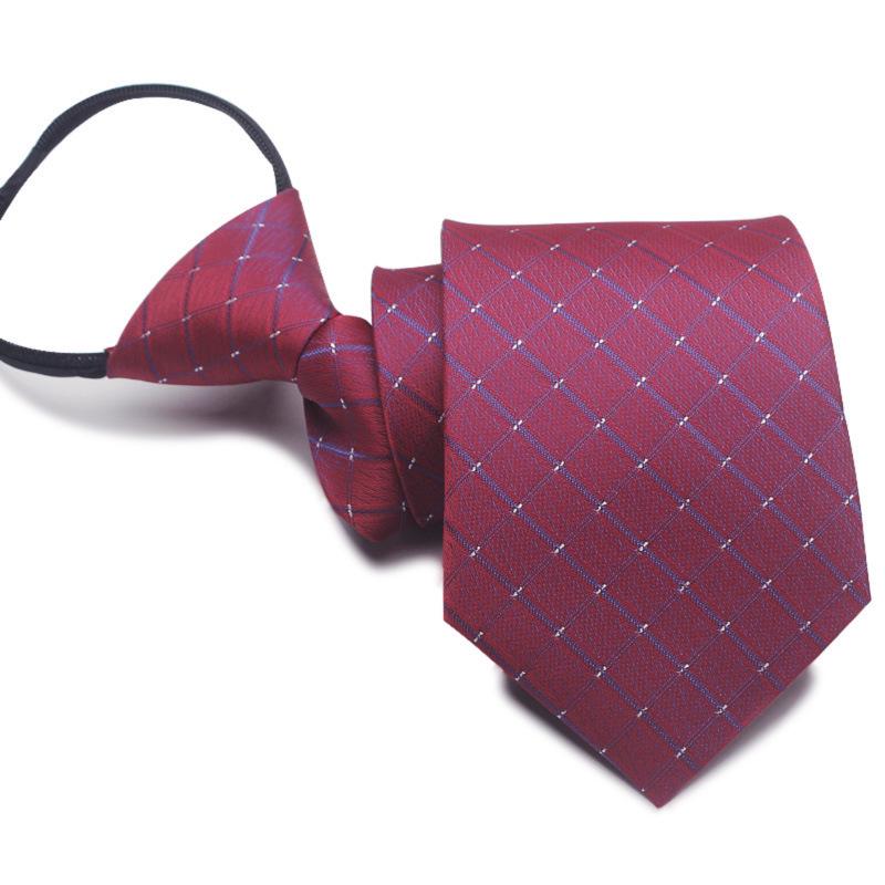 Men's 8cm No-Knot Zipper Tie - Easy-Pull Business Formal Tie