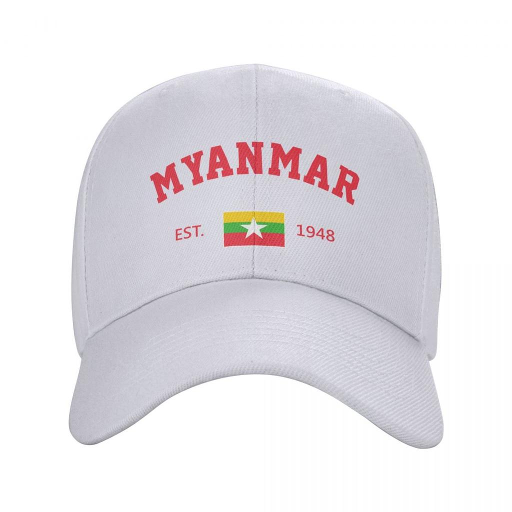Unisex Baseball Cap Myanmar EST Independence Day Wild Sun Shade Peaked Adjustable Outdoor Caps for Unisex Women
