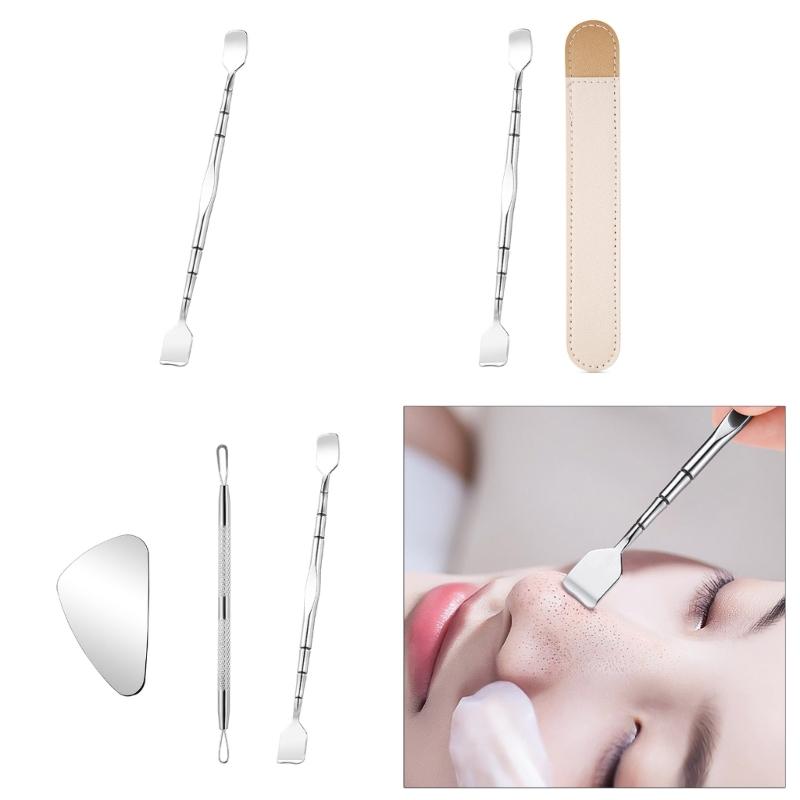 Face Skincare Essential Stainless Steel Blackhead Extractor with Ergonomic Double Head for Different Skin Type