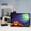 Large Capacity Pencil Bag Halloween Storage Bag, with Pumpkin Ghost Pattern Design, Thickened Themed Sundries Pouch Canvas Cosmetic Organizer,