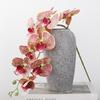Simulated Phalaenopsis 3D printing 9-head film orchid indoor fake flower bouquet, decorative Phalaenopsis simulated flower