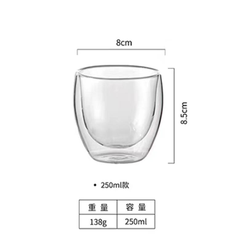 Creative 80~650ml Tumbler Double Wall Heat Resistant Drinkware Espresso Coffee Cup Glass Cup Beer Mug Glass Mug