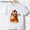 Hot Sale Children Donkey Kong Country Print Cartoon Tshirts Boys Girls Funny Monkey Baby Tops Kids Summer Short Sleeve T shirt