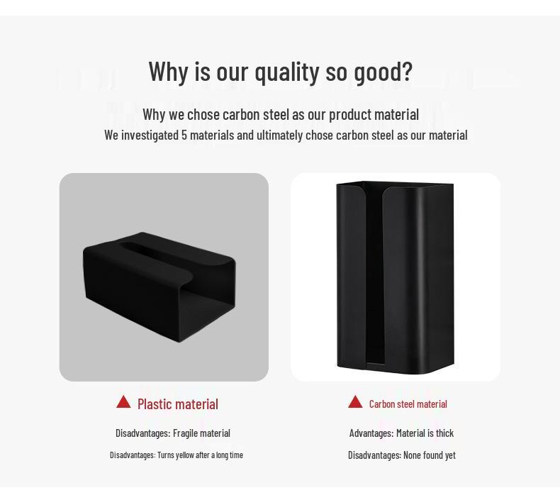 Magnetic Wall-Mounted Punch-Free Tissue and Napkin Holder