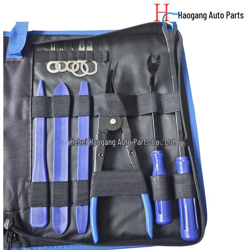 19-Piece Red & Blue Car Panel and Audio Trim Removal Tool Kit