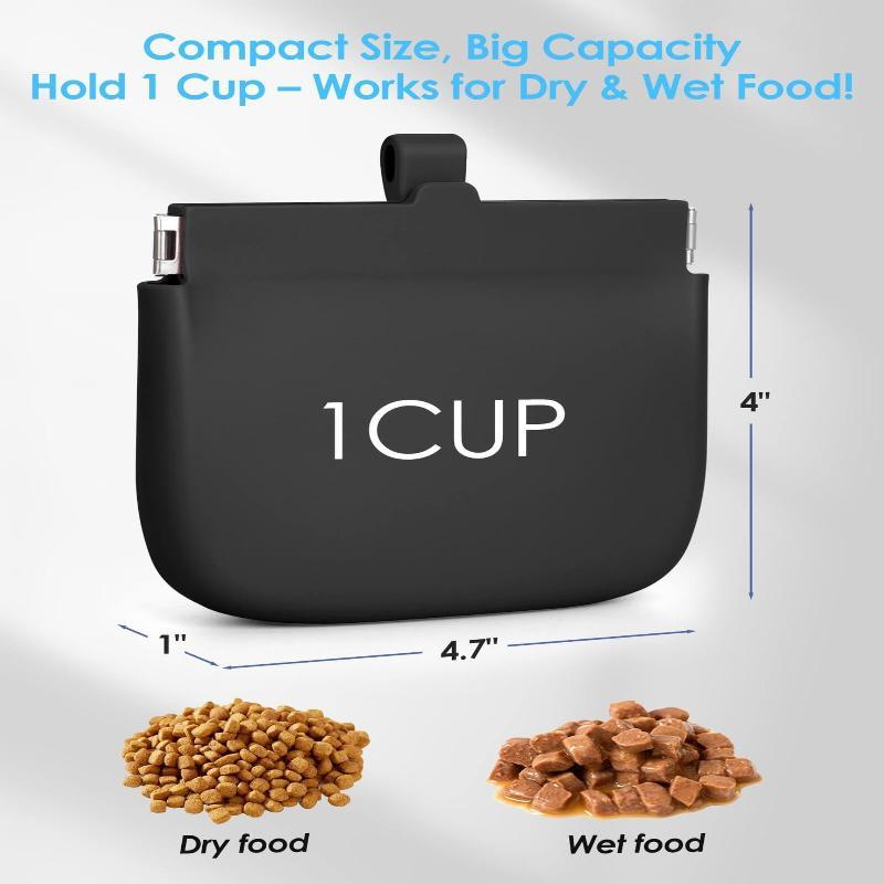Borsa Impermeabile in Silicone per Premi per Cani Resistente all'Olio e alle Macchie Sacchetto per Snack per Animali Domestici Dispenser di Cibo Premi Snack Sacchetto per Premi per Cuccioli