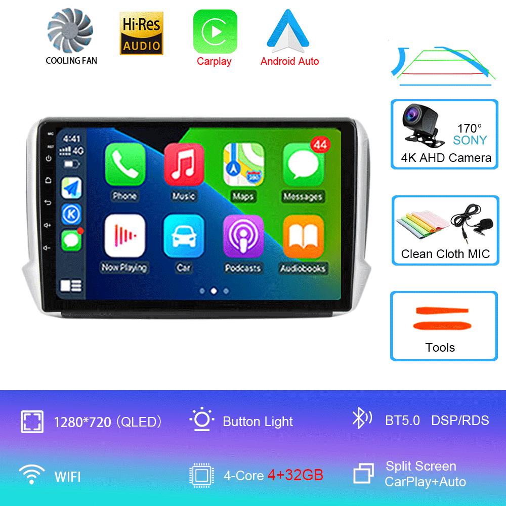 Android 14 For Peugeot 2008 208 Series 2012-2018 Car Multimedia Navigation GPS Carplay 2din Stereo Autoraido Radio 5G WIFI DSP
