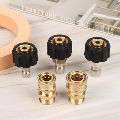 Hochdruckreiniger Adapter Set Kupplungen Drehbar M22-14Mm/15Mm Auf 1/4 Schnellkupplung Für Hochdruckwaschpistole & Schlauch
