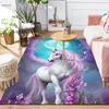 1Pc Unicorn Moonlit Fantasy Rug, Office Carpet Indoor Outdoor Doormat, Non-Slip Soft, Living Room, Christmas Halloween Gift. M928480