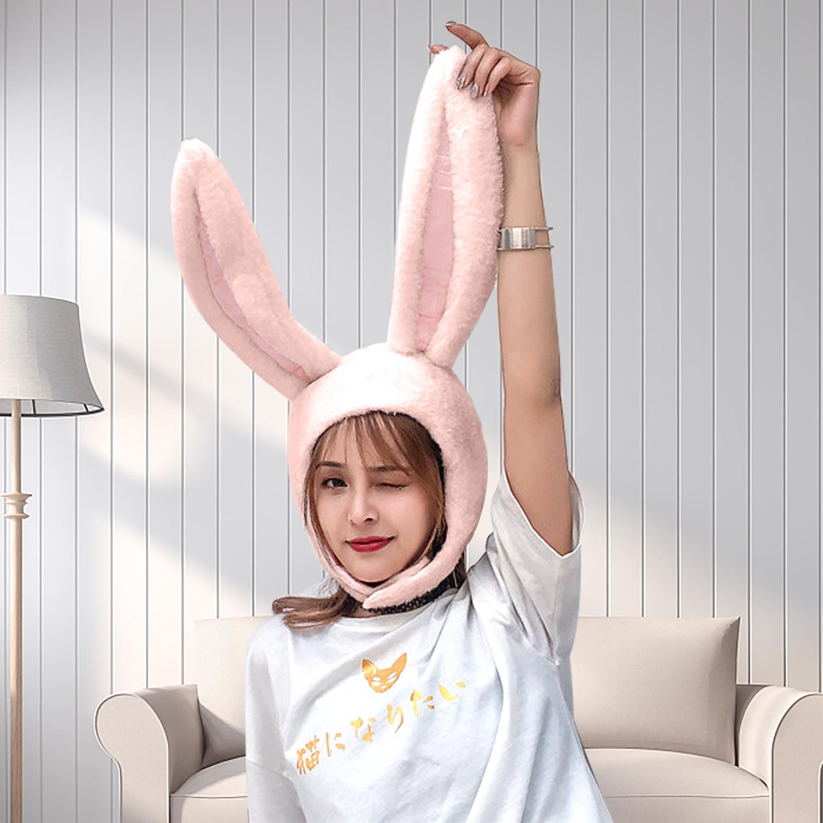 

Шляпа с ушками, праздничные шапки, праздничная шляпа, милый костюм для мужчин и женщин розовый