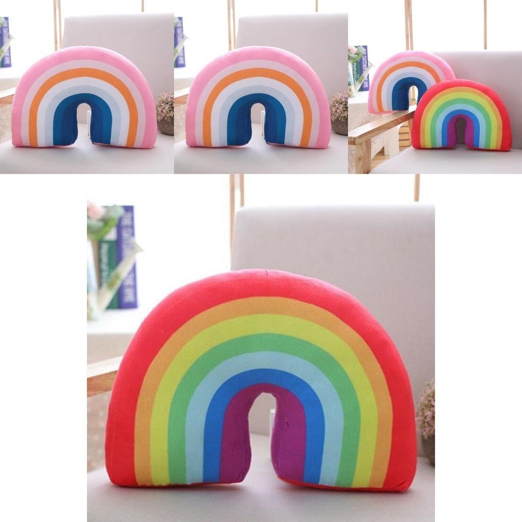 Adorable Rainbow Shaped Plush Cushion For Snuggling And Decorative Accents