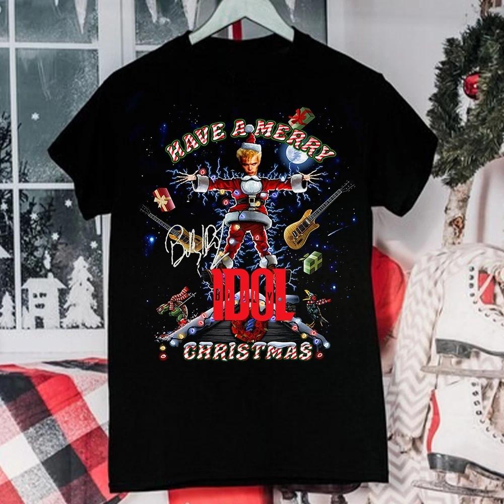 Christmas gift Billy Idol Merry Christmas Cotton Unisex All Size T-Shirt TU385 XL
