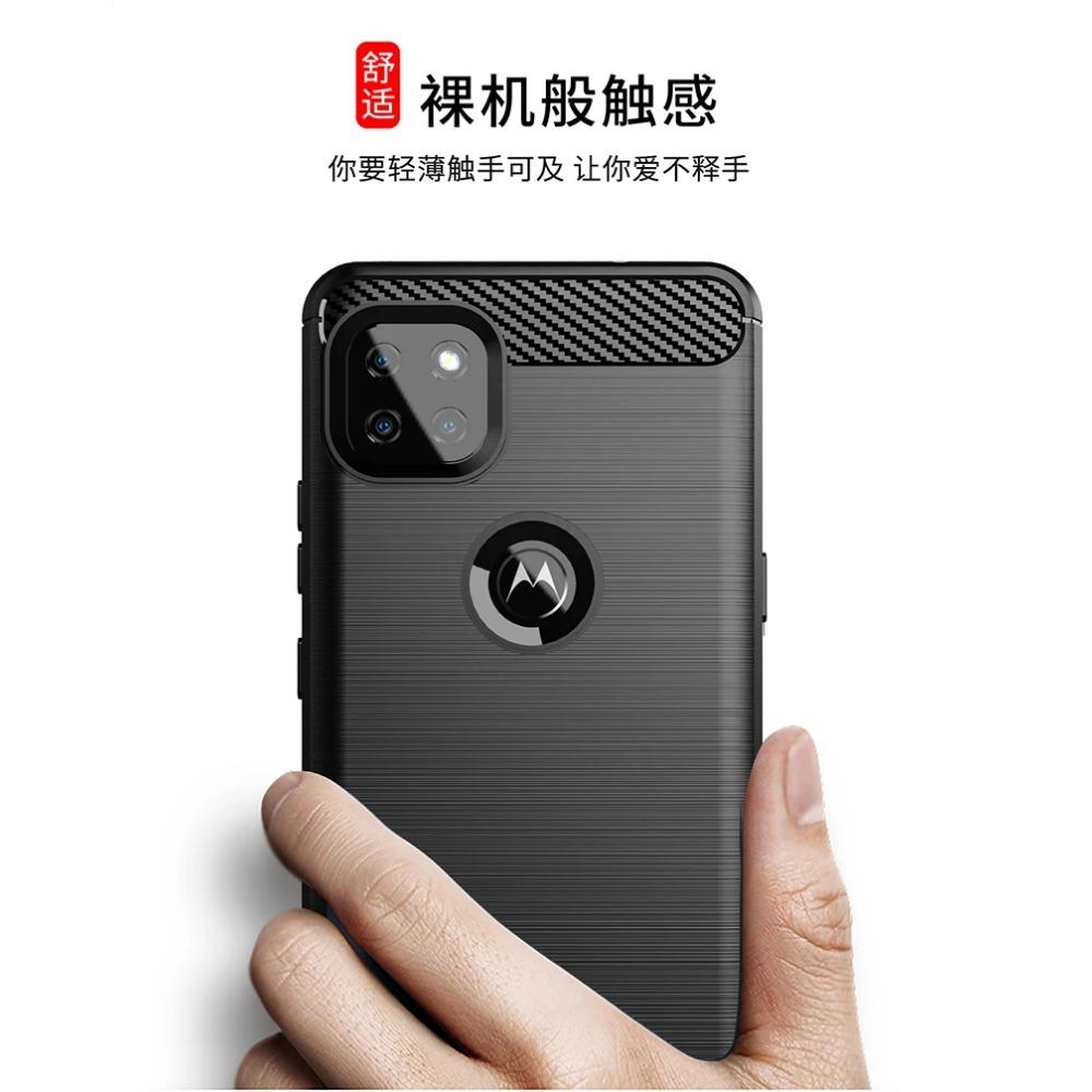 For Motorola One 5G Ace Case Bumper Rubber Silicon Carbon Fiber Cover For Motorola One 5G Ace Case For Moto One 5G Ace Case 6.7