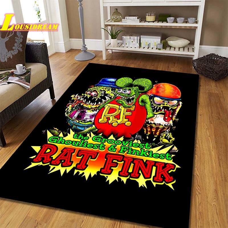 Alfombra Rat Funk Alfombra de Juego para Niños Alfombra para Gatear Alfombra para Sala de Estar Dormitorio Alfombra para Cocina Baño Balcón Alfombra Antideslizante Accesorios de Fotografía