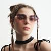 Large-Frame Glasses, Square Borderless Sunglasses, Men'S Diamond Trimmed High-End Sunglasses, Women'S