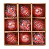 Festive Elegant Christmas Ball Ornaments Pack Of 9 8cm Multiple Colors
