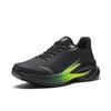 Anta Men Venom Sting 6 Leather Mesh Low Running Shoes Black Green 912515511-12