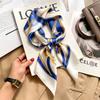 Spring and Autumn thin flight attendant occupation small scarf headscarf small square scarf female foreign style literary Korean versatile cartoon sil