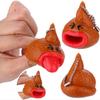 Kids Novelty Fidget Toy Antistress Little Tricky Prank Poop Keychains Emoticon Toy Pop Out Tongues Tongue Out Poop Toy
