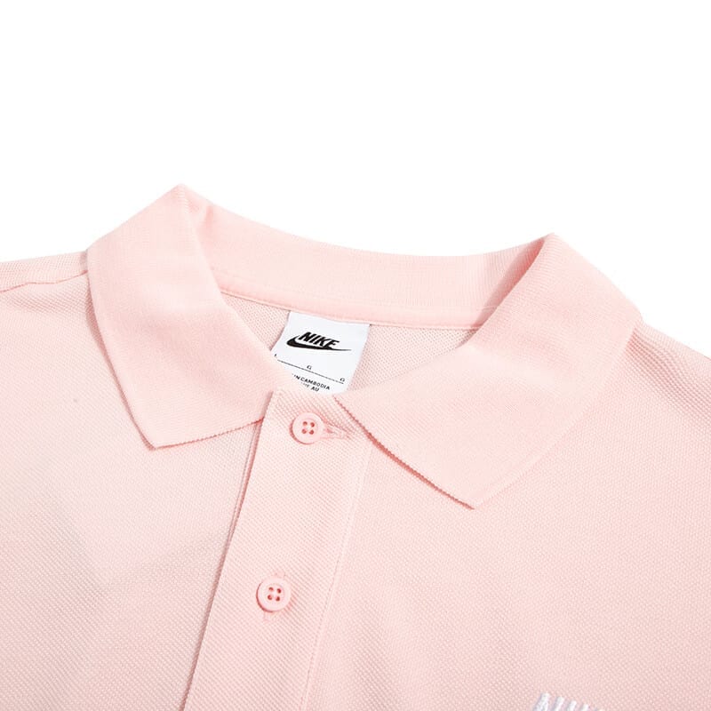 Nike Polo Shirts Men's Pink Polo Collar Moderate Straight Fit CJ4457-686