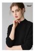 Women's Heavyweight Cashmere High-Neck Sweater, Casual Long Sleeve Solid Knitwear