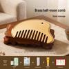 Brass Half-Moon Meridian Massage Comb