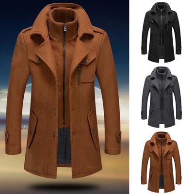 Trench Coat for Men Woolen Coat for Men Jackets for Men Fashion Jacket&coat Mens Coat Double Collar Coat Cold-proof Jacket