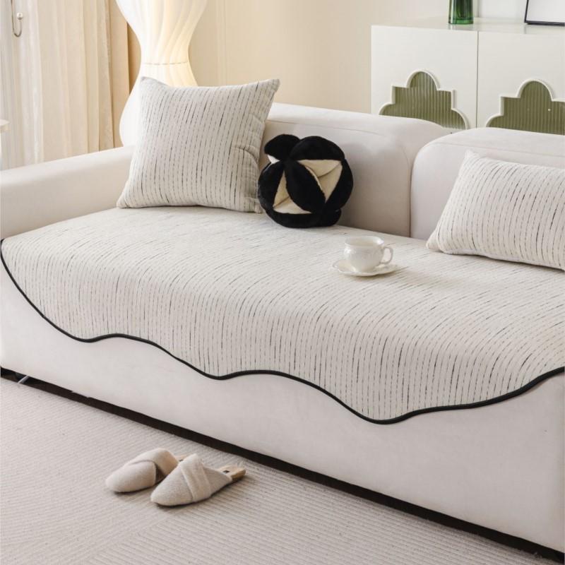 Funda Sofas Carpet Sofa Covers Mat Sectional Couch Furry Non Slip Chenille Sofa Slipcover Irregularity Cushion Carpet