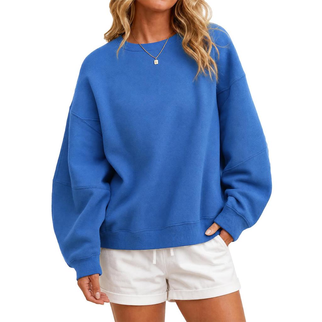 Women's Fashion Casual Long Sleeve Neck Sweatshirt Top for Everyday Wear
