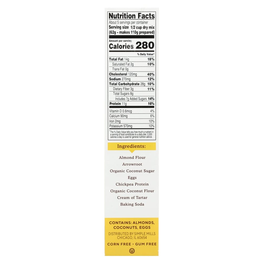 Simple Mills Protein Almond Flour Pancake Mix Original 295g (10.4oz)