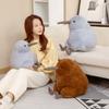Grey Brown Kiwi Bird Doll Stuffed Fatty Animal Kawaii Sitting Plushie Men Birthday Gift