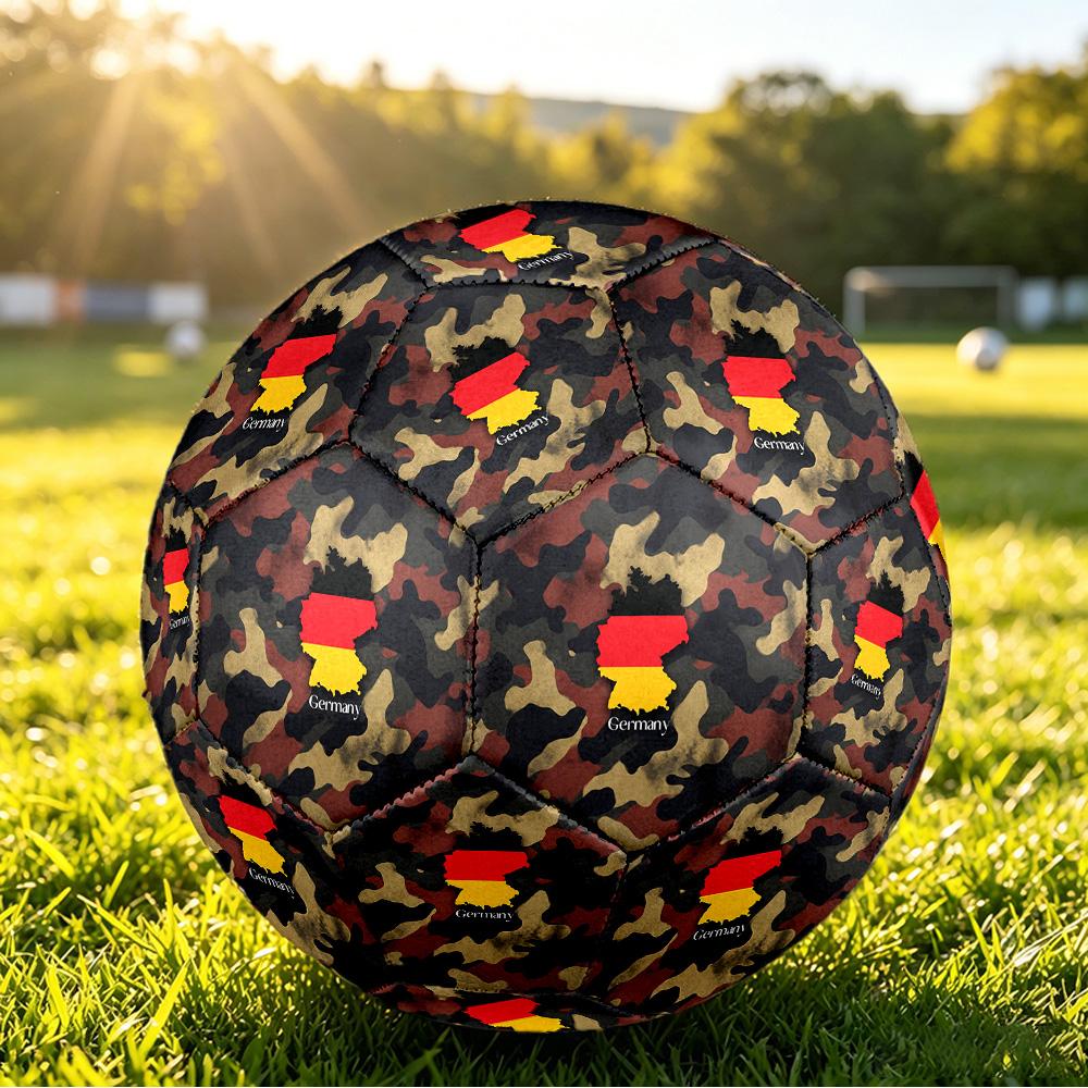 Deutschland Fußball Bedruckt Größe 5 Fußball Ball Verschleißfest Standard Erwachsenen Trainingsfußball Fan Geschenk für Indoor Outdoor Spiel Sport