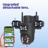 4G Solar Outdoor Camera: Full Color Night Vision, Voice Intercom, Waterproof, 3-Lens