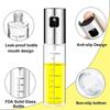 Pack Of 2 Oil Sprayer Bottles - Glass Bottle Vinegar Dispenser - With Scale, With Pastry Brush, Cleaning Brush And Oil Funnel (100ml)