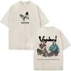 Anime Vagabond Miyamoto Musashi Vintage Washed Tshirts Men Women Clothing Fashion Casual Short Sleeve Oversized ONeck T Shirts