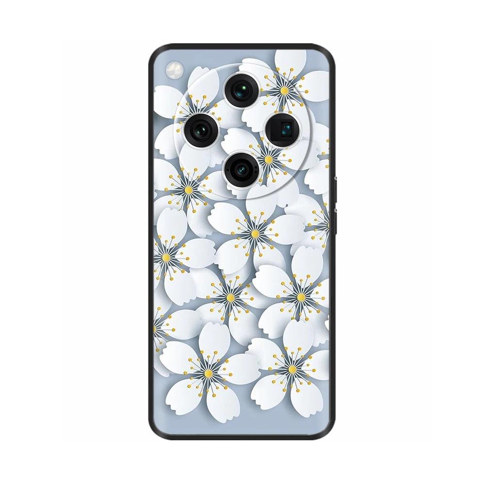 Painted Cover For Oppo Find X8 Pro Soft Black Silicon Back Cover Cases For Oppo Find X8 Findx8 Pro Shockproof Shell Cases Bumper