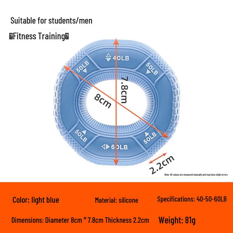 Octagonal Silicone Hand Grip Ring for Arm, Wrist, and Finger Strength Training 81g