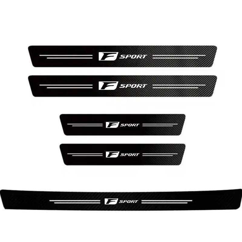 

2026 Hot Interior Stickers Carbon Fiber Car Door Sill Threshold Anti Protective Stickers Decals For Lexus F SPORT IS250 IS200 CT
