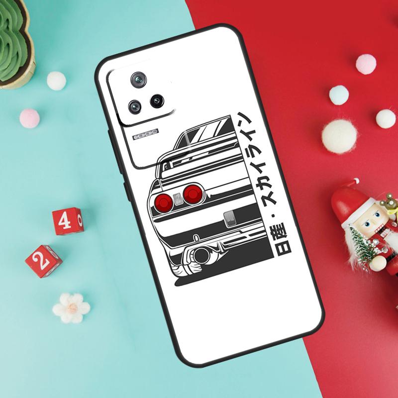 JDM Skyline Car Funda For Xiaomi 17 Pro Max 14 15 Ultra 13T 14T 15T Pro POCO F7 F5 F6 X3 X5 X6 X7 Pro Case
