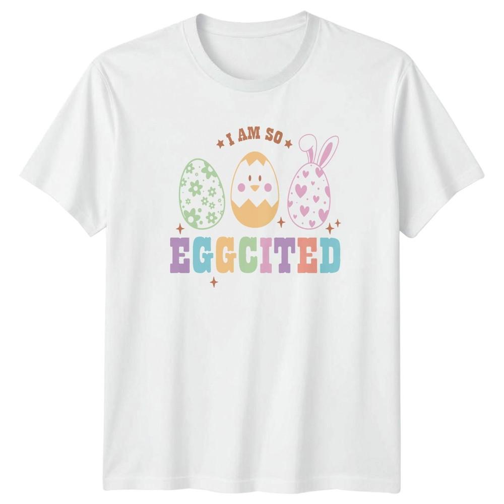 I Am So Eggcited TShirt Easter Bunny Chick Holiday Easter Gift For Him And Her S